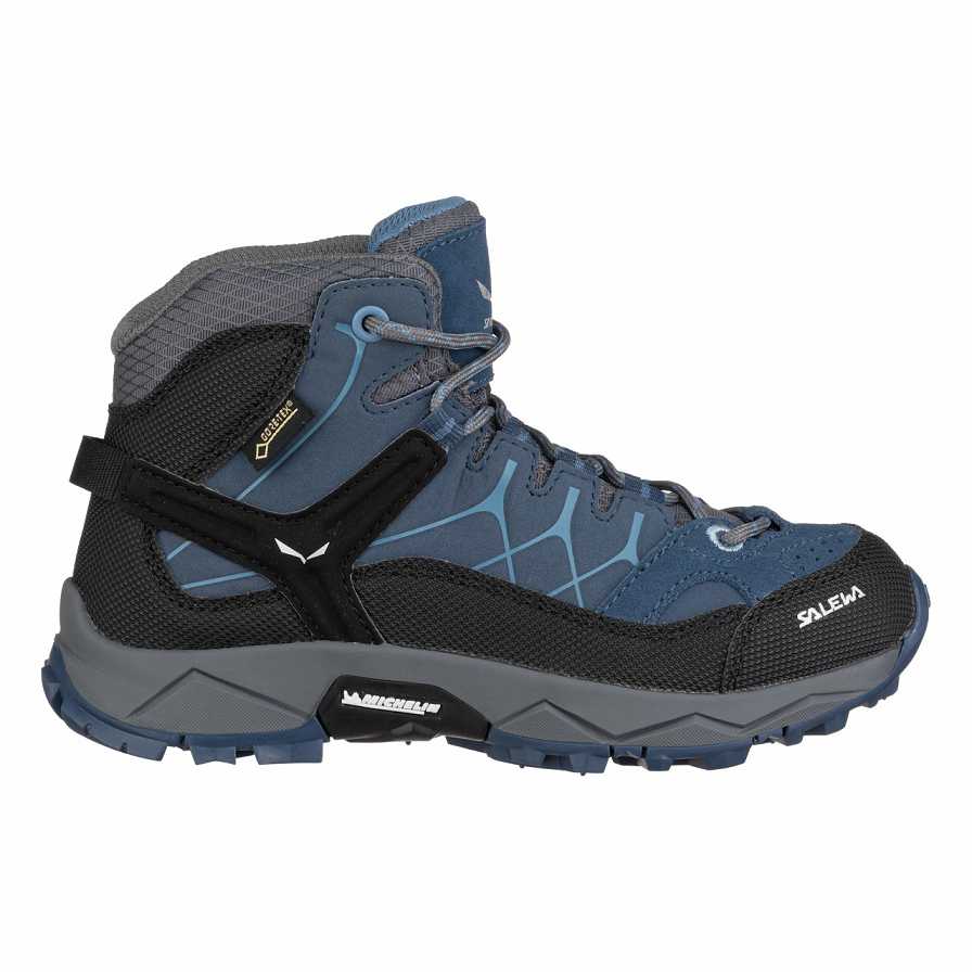 Kids' Salewa Alp Trainer Mid Gtx Sneakers Dark Blue / Grey | S-3705941