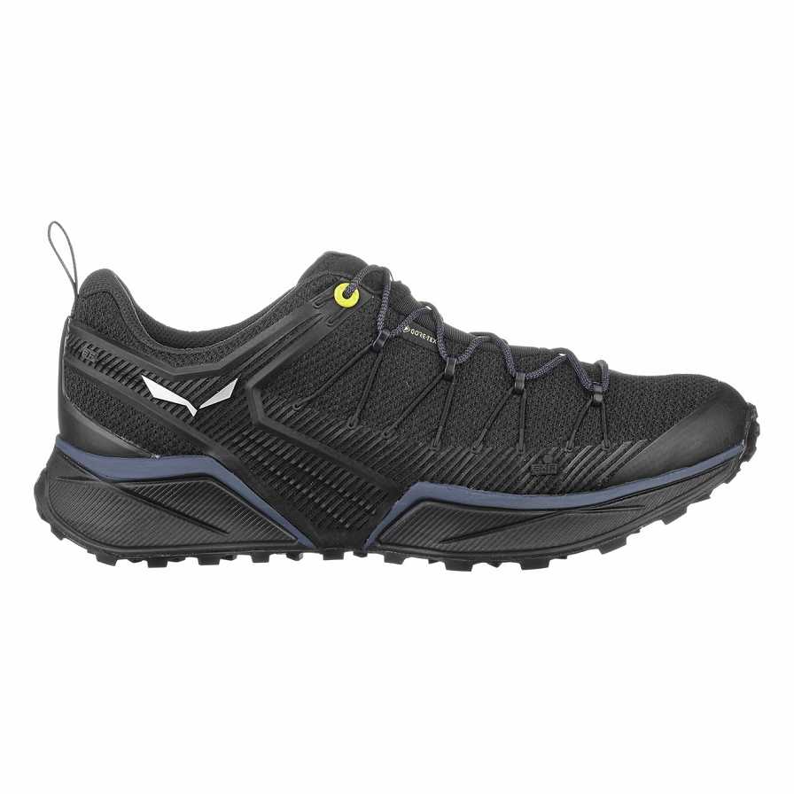 Men Salewa Dropline Gtx Hiking Shoes Black | S-0578641