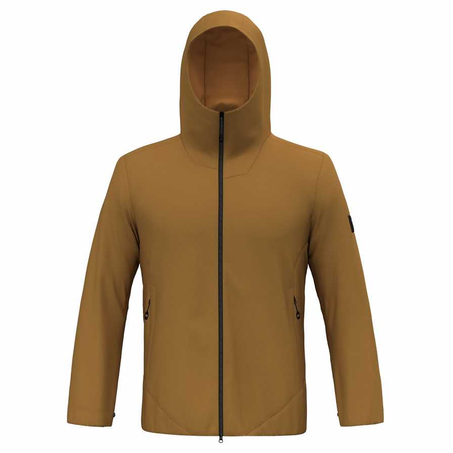 Men Salewa Fanes 2l Ptx 2/1 Insulated Jackets Beige Brown | S-1935706