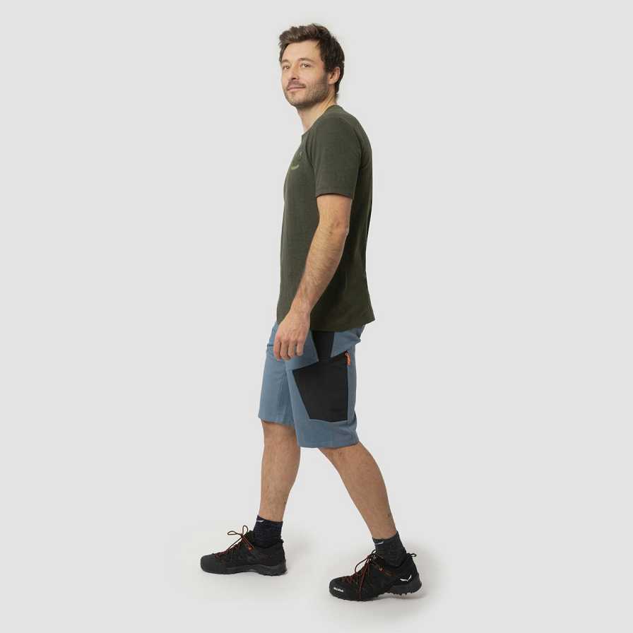 Men Salewa Lavaredo Hemp Train Shorts Blue | S-1237856