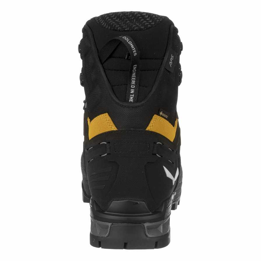 Men Salewa Ortles Ascent Mid GORE-TEX® Mountaineering Boots Yellow Gold / Black | S-0524317