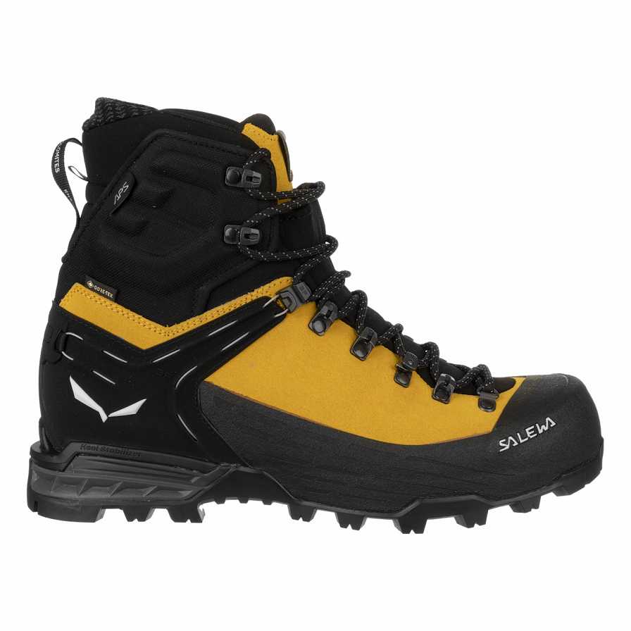 Men Salewa Ortles Ascent Mid GORE-TEX® Mountaineering Boots Yellow Gold / Black | S-0524317