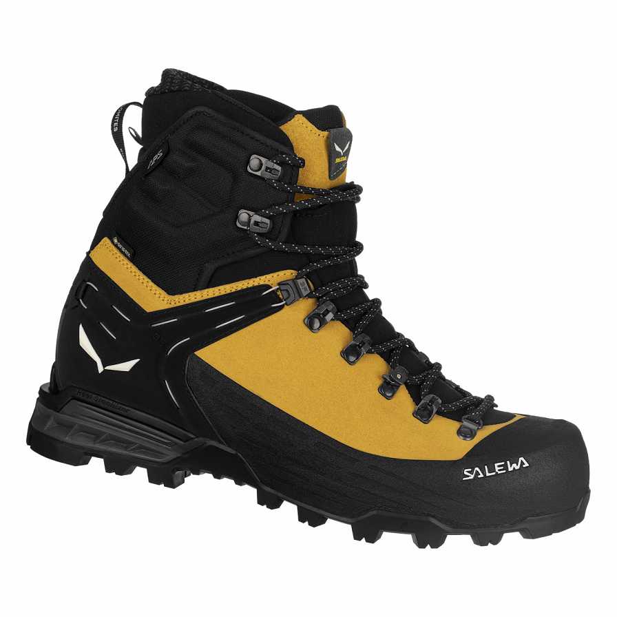 Men Salewa Ortles Ascent Mid GORE-TEX® Mountaineering Boots Yellow Gold / Black | S-0524317