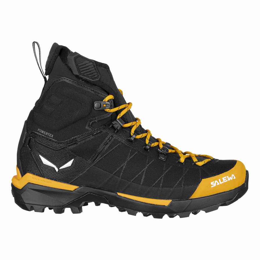 Men Salewa Ortles Light Mid Ptx Mountaineering Boots Gold / Black | S-2708349