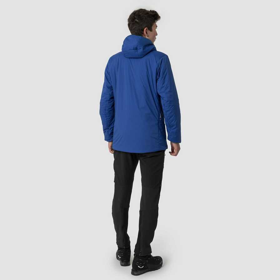 Men Salewa Ortles Twr Stretch Hooded Jackets Blue | S-0123759