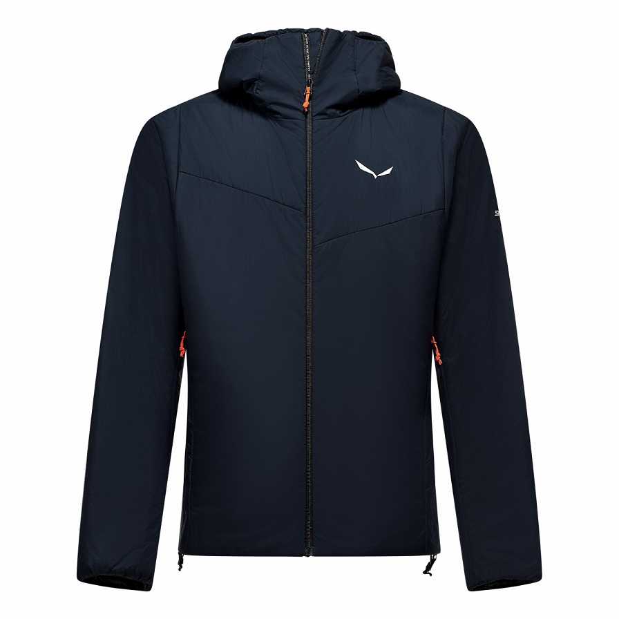 Men Salewa Puez Catinaccio 2 Tirolwool® Responsive ​ Hooded Jackets Blue | S-0749163