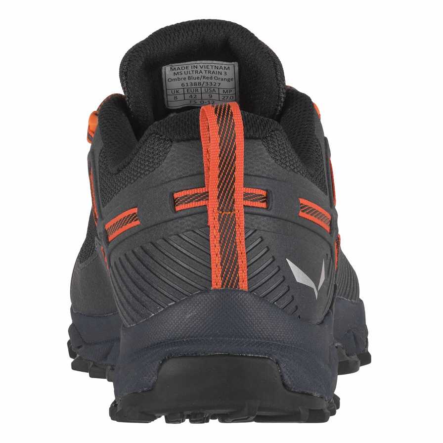 Men Salewa Ultra Train 3 Hiking Shoes Black | S-3980247