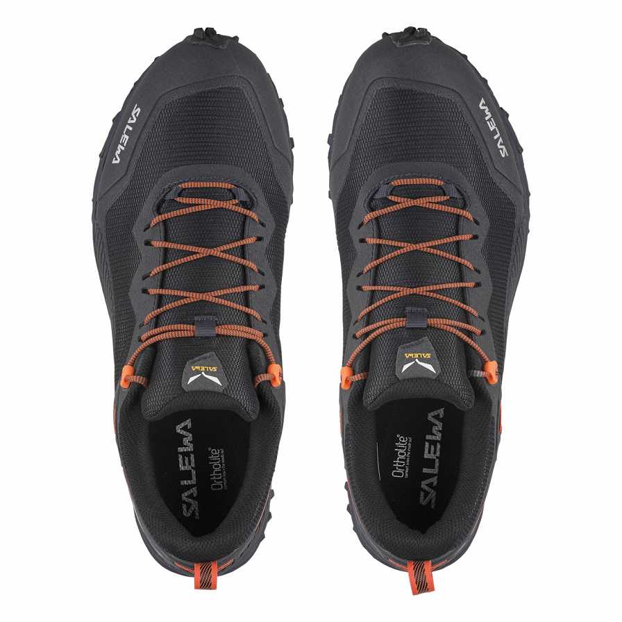 Men Salewa Ultra Train 3 Hiking Shoes Black | S-3980247