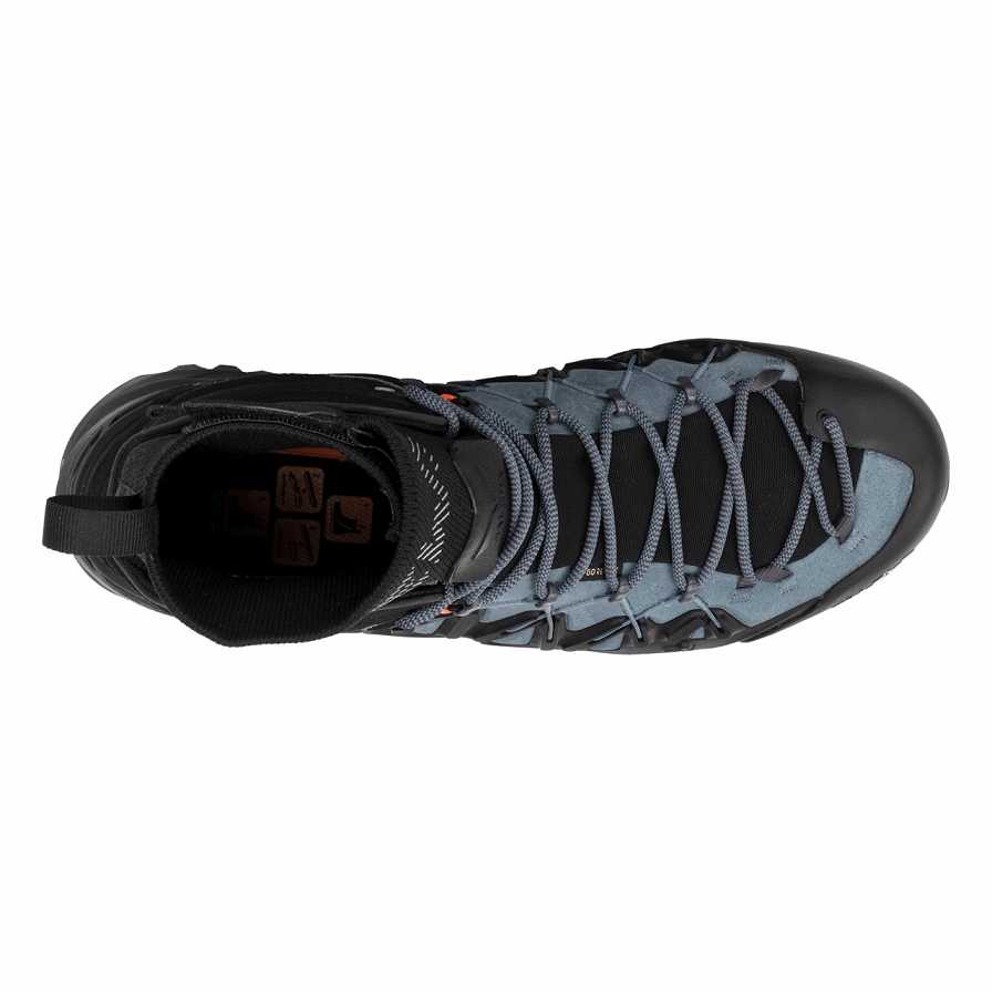 Men Salewa Wildfire Edge Mid GORE-TEX® Approach Shoes Blue / Black | S-0348615