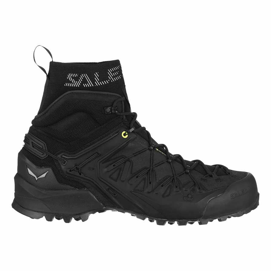 Men Salewa Wildfire Edge Mid GORE-TEX® Approach Shoes Black / Black | S-0129834