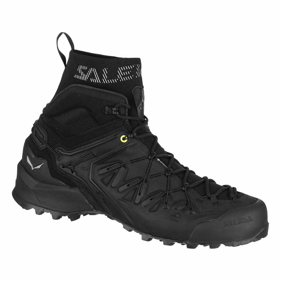 Men Salewa Wildfire Edge Mid GORE-TEX® Approach Shoes Black / Black | S-0129834