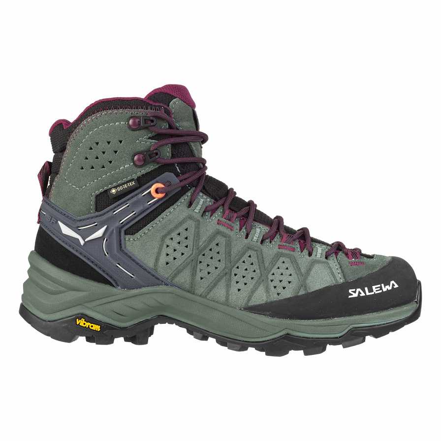 Women Salewa Alp Trainer 2 Mid GORE-TEX® Hiking Boots Green | S-1876924