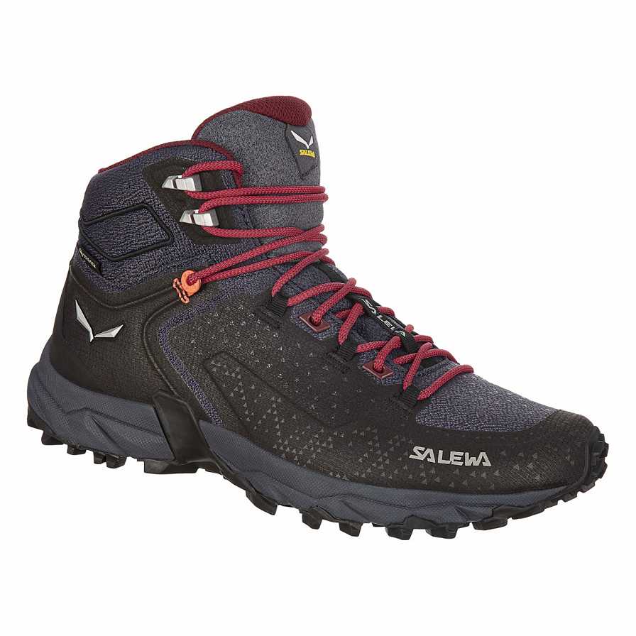 Women Salewa Alpenrose 2 Mid GORE-TEX® Hiking Shoes Black / Brown | S-9167082