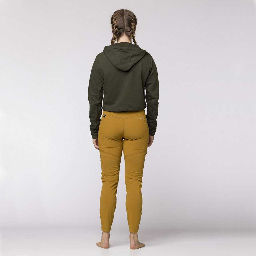 Women Salewa Lavaredo Hemp Crop Hoodie Green Dark Olive | S-5082619