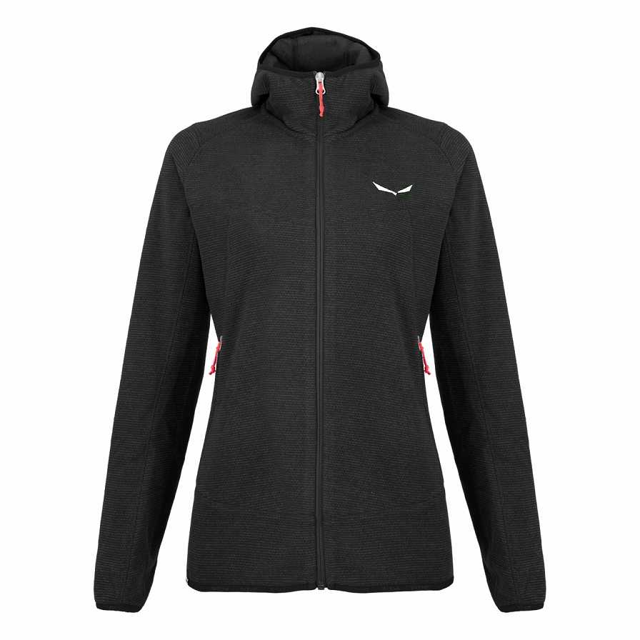 Women Salewa Nuvolo Pl Hoodie Black | S-0923476