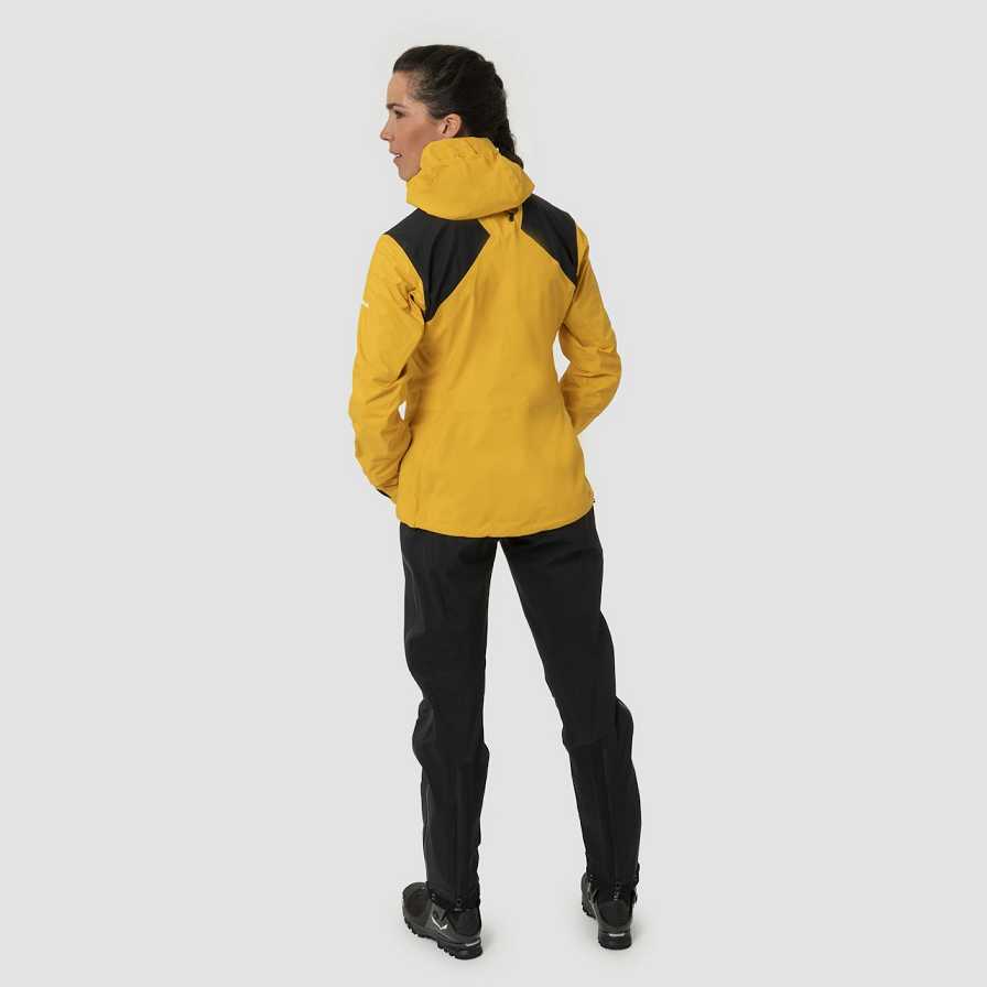 Women Salewa Ortles 3l Ptx Shell Jackets Yellow | S-8671952