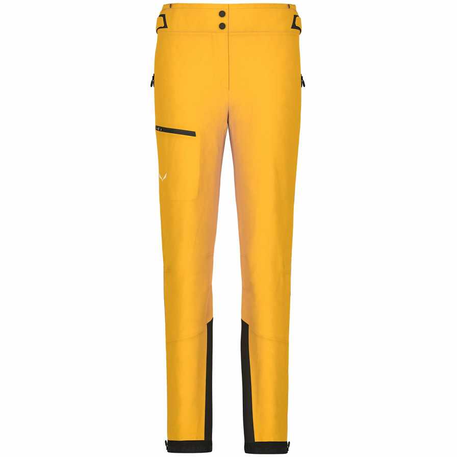 Women Salewa Ortles 3l Ptx Shell Pants Yellow | S-6358491