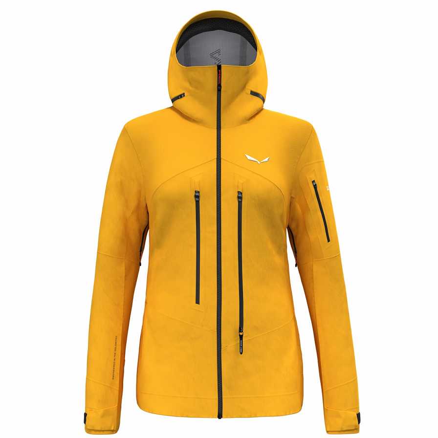 Women Salewa Ortles Gtx Pro Stretch Shell Jackets Yellow | S-9237840