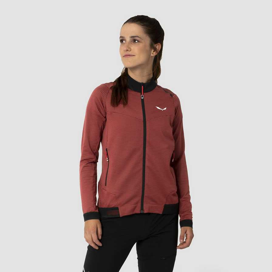 Women Salewa Pedroc Pl 2 Fleece Jackets Red | S-7602951