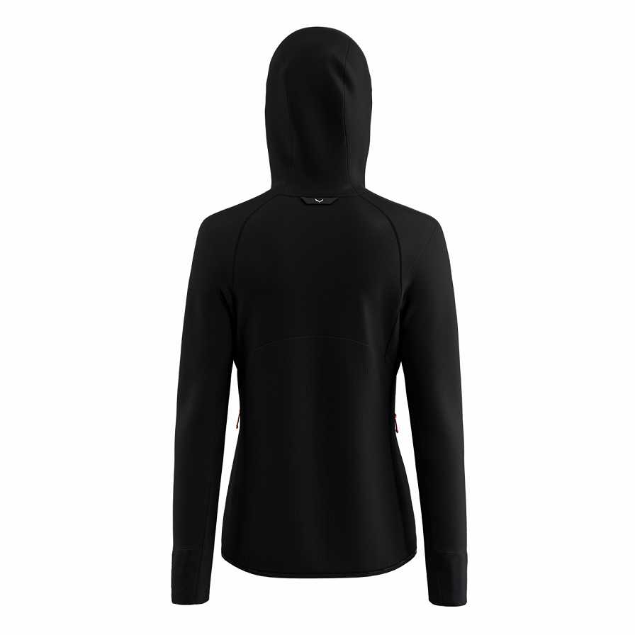 Women Salewa Puez Waffle Hybrid Polarlite Softshell Jackets Black | S-5034782