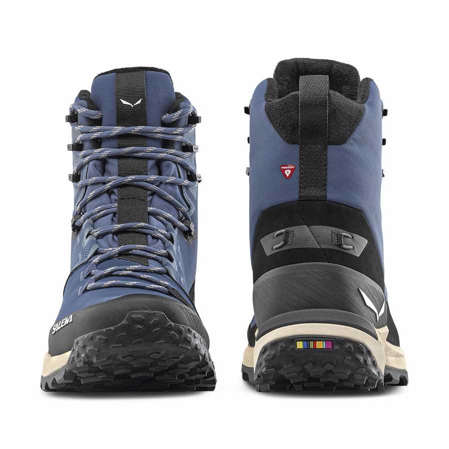 Women Salewa Puez Winter Mid Powertex Hiking Boots Dark Blue / Black | S-9316408