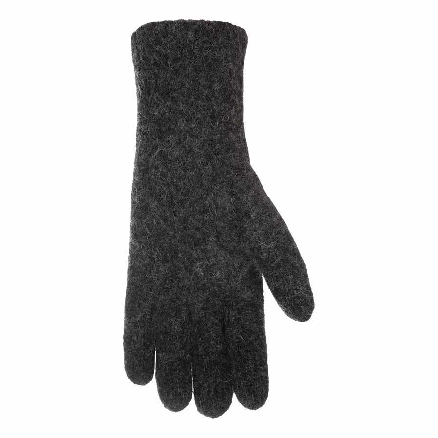 Women Salewa Walk Wool Gloves Grey Dark Grey | S-7425380